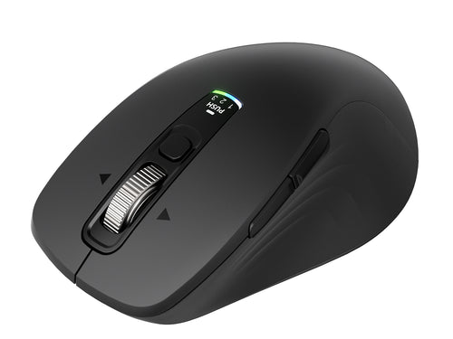 Wireless Bluetooth Mouse, Multi-Device Ergonomic Mouse with 5 Programmable Buttons, 4-Way Metal Scroll Wheel,4800 DPI Adjustable, 18-Month Battery Life, Silent Click, for Laptop, PC, Mac - Black