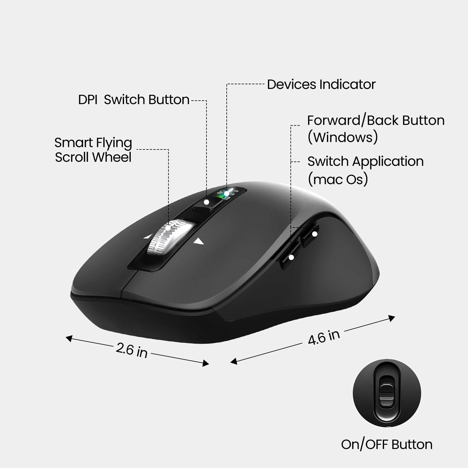 Wireless Keyboard and Mouse with Wrist Rest, Full Size Multi Device Keyboard and Mouse Combo, Bluetooth Keyboard and Mouse Combo for Laptop PC Mac, Work Keyboard and Mouse