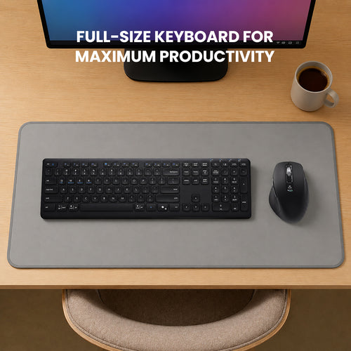 CITLLA Wireless Bluetooth Keyboard, Full Size Wireless Keyboard with Number Pad, Multi-Device Keyboard Wireless for Laptop, PC, Mac, iPad, Silent Scissor-Switch Cordless Keyboard with USB & Bluetooth