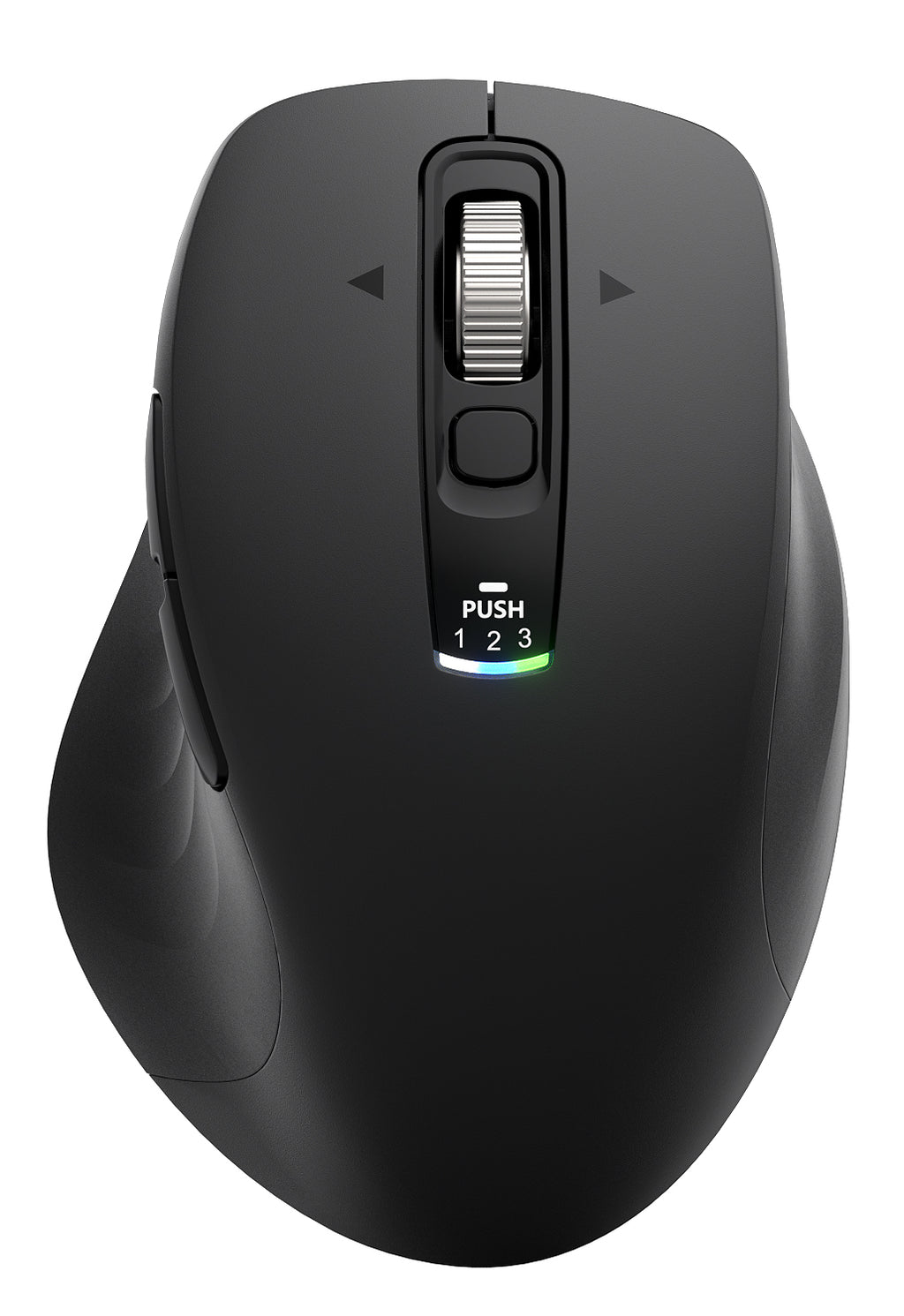 Wireless Bluetooth Mouse, Multi-Device Ergonomic Mouse with 5 Programmable Buttons, 4-Way Metal Scroll Wheel,4800 DPI Adjustable, 18-Month Battery Life, Silent Click, for Laptop, PC, Mac - Black