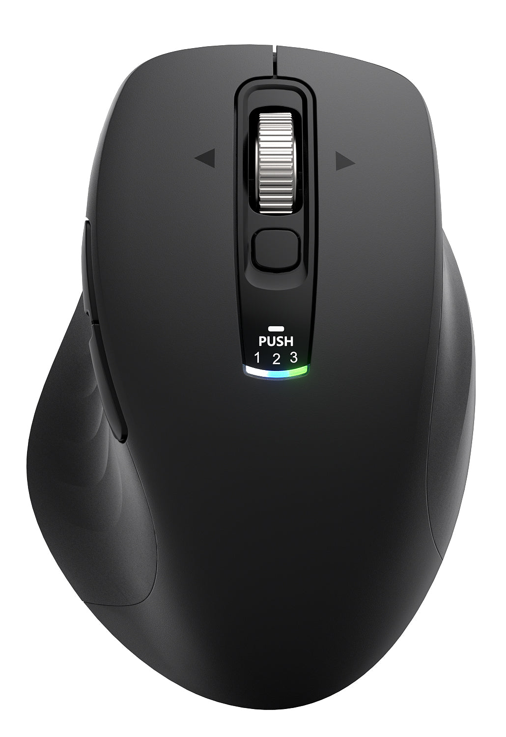 Wireless Bluetooth Mouse, Multi-Device Ergonomic Mouse with 5 Programmable Buttons, 4-Way Metal Scroll Wheel,4800 DPI Adjustable, 18-Month Battery Life, Silent Click, for Laptop, PC, Mac - Black